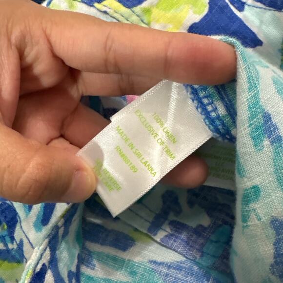 Lilly Pulitzer Womens 00 Galley Drawstring Linen Pants Beachy Coastal 100% Linen - Picture 6 of 9